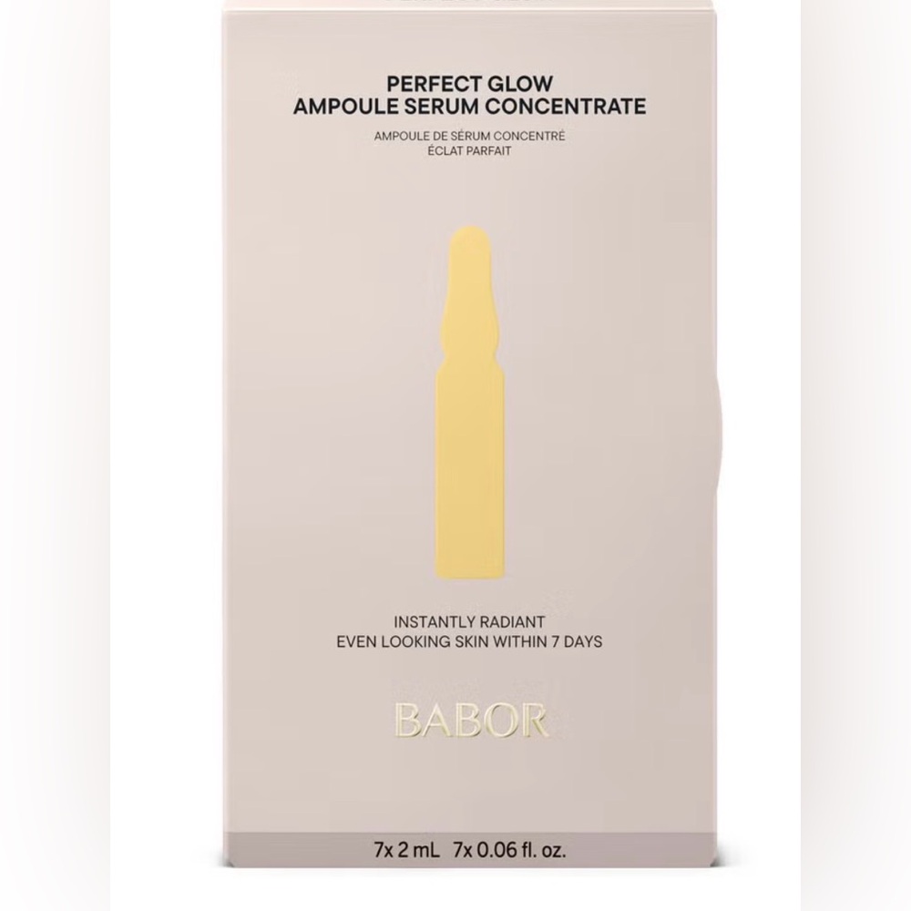 Unused Babor Perfect Glow serum ampoules packet of 7 plus Free Gift!